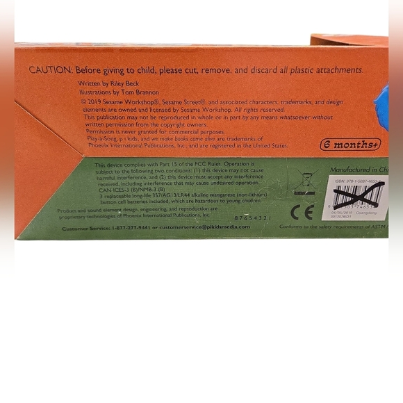 SING AND PLAY SONGBOOK AND CUDDLY COOKIE MONSTER. NEW IN BOX. - Picture 4 of 8